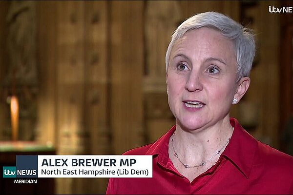 Alex speaking on ITV Meridian about problems in the NHS.
