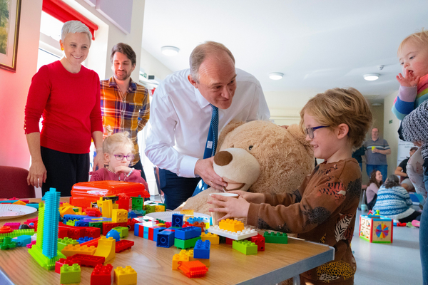 Alex and Ed Davey visit Stepping Stones DS.