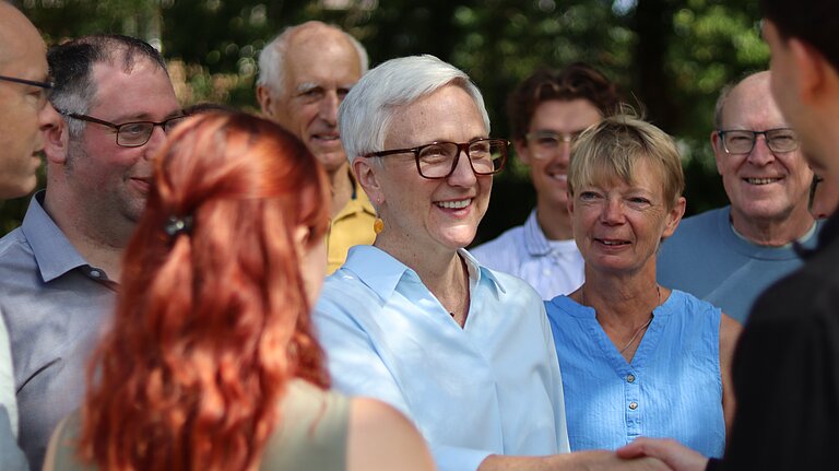 Alex meets residents