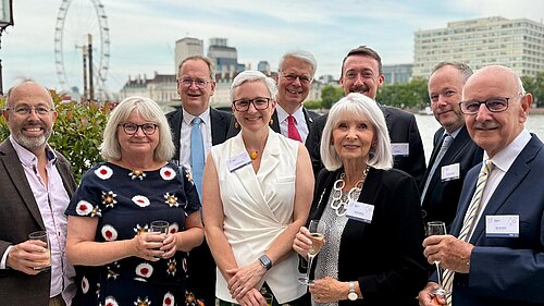 Alex with local community leaders at the Let's Celebrate Towns Awards ceremony in the House of Lords.