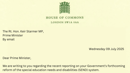 Ed Davey's letter to the Prime Minister on SEND reform.