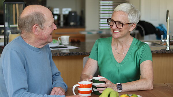 Alex having tea with constituents 